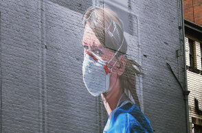 Mural για την πανδημία κορωνοϊού στο Μάντσεστερ