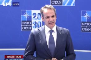 Ο Κυριάκος Μητσοτάκης στη Σύνοδο του ΝΑΤΟ