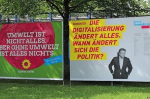 Αφίσες για τις γερμανικές εκλογές©Twitter/@dw_environment