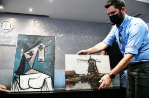 Οι πίνακες των Πικάσο και Μοντριάν που εκλάπησαν το 2012 © ΑΠΕ/	ΜΠΟΛΑΡΗ ΤΑΤΙΑΝΑ