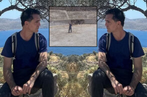 O «Berlin» του Casa de Papel είναι στη Μήλο για διακοπές και απήγγειλε ποιήμα στο αρχαίο θέατρο του νησιού