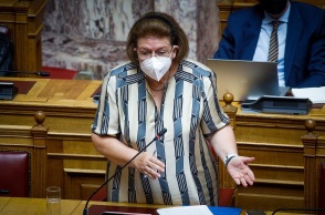 Η υπουργός Πολιτισμού, Λίνα Μενδώνη