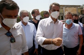 Ο Κυριάκος Μητσοτάκης στην Αρχαία Ολυμπία