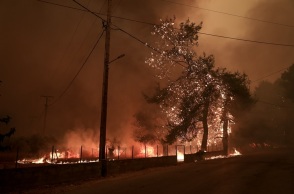 Φωτιά στο Πευκί Ευβοίας