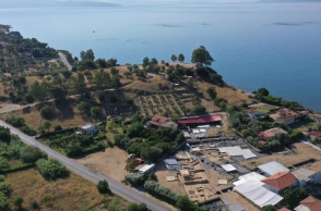 Αμάρυνθος, αεροφωτογραφία της ανασκαφής