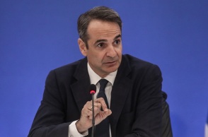 Ο πρωθυπουργός, Κυριάκος Μητσοτάκης, σe συνέντευξη Τύπου