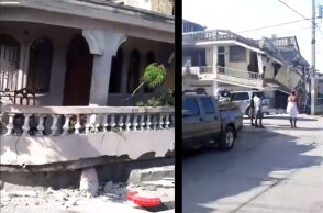 Σπίτια κατέρρευσαν στην Αϊτή μετά τον ισχυρό σεισμό των 7,2 Ρίχτερ