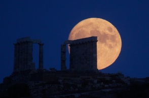 Πανσέληνος Αυγούστου 2021: Μία ημέρα πριν την πανσέληνο στο Σούνιο