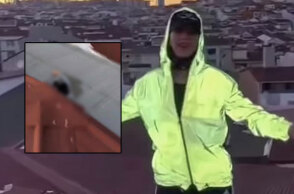 Η TikToker Κούμπρα Ντογκάν (Kubra Dogan) στην Τουρκία - (Ένθετη) η στιγμή που υποχωρεί το πλαστικό πάνελ στην ταράτσα και η 23χρονη πέφτει στο κενό