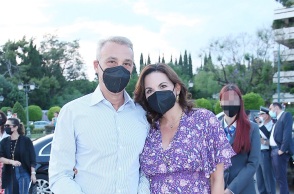 Ο Μίνωας Μάτσας και η Όλγα Κεφαλογιάννη