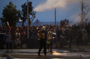 Επεισόδια στην διαμαρτυρία κατά του υποχρεωτικού εμβολιασμού στο περιθώριο της 85ης Διεθνούς Έκθεσης Θεσσαλονίκης