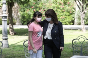 Η Αρεζού Καμπουλέ με την Πρόεδρο της Δημοκρατίας, Κατερίνα Σακελλαροπούλου