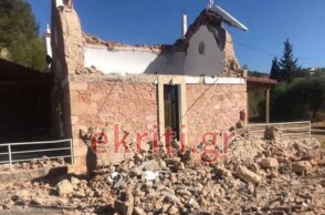 Κατέρρευσε τρούλος εκκλησίας στην Κρήτη μετά τον σεισμό - Ένας νεκρός