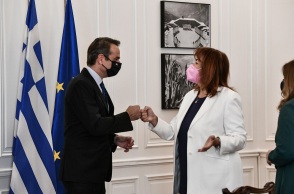 ΣΥΝΑΝΤΗΣΗ ΤΟΥ ΠΡΩΘΥΠΟΥΡΓΟΥ ΚΥΡ. ΜΗΤΣΟΤΑΚΗ ΜΕ ΤΗΝ ΑΝΤΙΠΡΟΕΔΡΟ ΤΗΣ ΕΥΡΩΠΑΪΚΗΣ ΕΠΙΤΡΟΠΗΣ D. SUICA