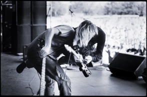 Kurt Cobain και Krist Novoselic σε συναυλία των Nirvana, Pukkelpop Festival, Βέλγιο, 25 Αυγούστου 1991