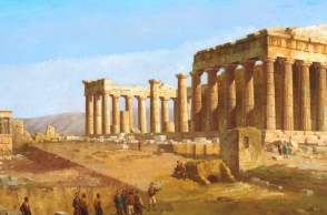 Λεπτομέρεια από το έργο της συλλογής Κρασάκη "Άποψη του Παρθενώνα με το Ερέχεθειο",Άποψη του Παρθενώνα με το Ερέχεθειο του Βασίλι Πολένοφ (π. 1882)