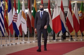 Ο πρωθυπουργός της Ελλάδας, Κυριάκος Μητσοτάκης, στις Βρυξέλλες