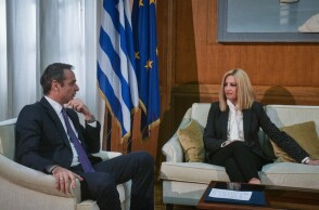 Ο Κυριάκος Μητσοτάκης και η Φώφη Γεννηματά