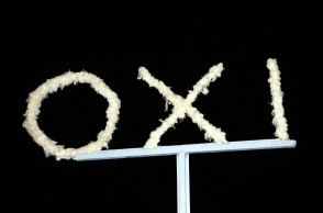 Επιγραφή με τη λέξη Όχι