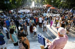 Συγκέντρωση αντιεμβολιαστών στο Σύνταγμα