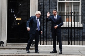 Ολοκληρώθηκε η συνάντηση Μητσοτάκη - Τζόνσον στο Λονδίνο
