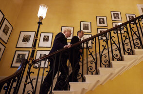 Κυριάκος Μητσοτάκης και Μπόρις Τζόνσον στην Ντάουνινγκ Στριτ στο Λονδίνο