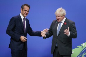 Ο Κυριάκος Μητσοτάκης και ο Μπόρις Τζόνσον