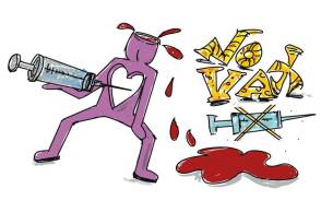 Σκίτσο κατά του εμβολιασμού