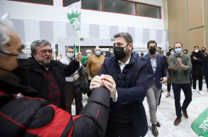 Ο Νίκος Ανδρουλάκης σε προεκλογική του ομιλία στη Θεσσαλονίκη λίγα 24ωρα πριν από τις εκλογές ΚΙΝΑΛ