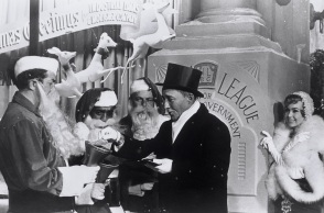 Dean Martin, Sammy Davis Jr, Bing Crosby, Frank Sinatra, Barbara Rush, σε πλατό για χριστουγεννιάτικο show, 1964