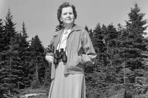 Η βιολόγος Ρέιτσελ Κάρσον στο εξοχικό της σπίτι  στο Boothbay Harbor στο Μέιν (4 Σεπτεμβρίου 1962)