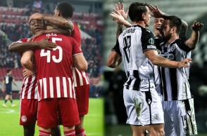 Παίκτες του Ολυμπιακού και του ΠΑΟΚ