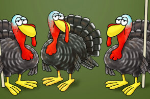 Γαλοπούλες στο σκίτσο του Αρκά για τα Χριστούγεννα και το ρεβεγιόν