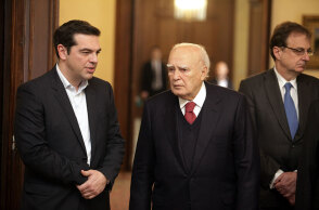 Αλέξης Τσίπρας και Κάρολος Παπούλιας