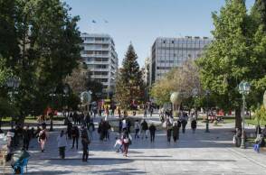 Στιγμιότυπα από το κέντρο της Αθήνας