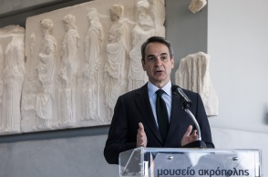 ΑΠΟΔΟΣΗ ΤΩΝ ΔΕΚΑ ΠΑΡΘΕΝΩΝΕΙΩΝ ΘΡΑΥΣΜΑΤΩΝ ΑΠΟ ΤΟ ΕΘΝΙΚΟ ΑΡΧΑΙΟΛΟΓΙΚΟ ΜΟΥΣΕΙΟ, ΣΤΟ ΜΟΥΣΕΙΟ ΤΗΣ ΑΚΡΟΠΟΛΗΣ (ΓΙΩΡΓΟΣ ΚΟΝΤΑΡΙΝΗΣ/EUROKINISSI)