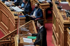 ΟΜΙΛΙΕΣ ΤΩΝ ΠΟΛΙΤΙΚΩΝ ΑΡΧΗΓΩΝ ΣΤΗΝ ΟΛΟΜΕΛΕΙΑ ΤΗΣ ΒΟΥΛΗΣ ΚΑΤΑ ΤΗΝ ΤΕΛΕΥΤΑΙΑ ΗΜΕΡΑ ΣΥΖΗΤΗΣΗΣ ΓΙΑ ΤΗΝ ΚΥΡΩΣΗ ΚΑΙ ΨΗΦΙΣΗ ΤΟΥ ΚΡΑΤΙΚΟΥ ΠΡΟΫΠΟΛΟΓΙΣΜΟΥ ΓΙΑ ΤΟ 2022(ΤΑΤΙΑΝΑ ΜΠΟΛΑΡΗ / EUROKINISSI)