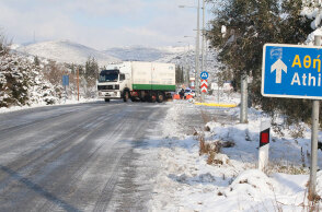 Φορτηγό στα χιόνια