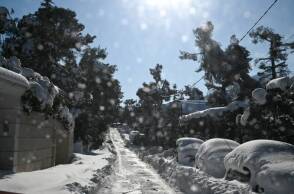 Κακοκαιρία «Ελπίδα» - Στιγμιότυπο από τον Διόνυσο