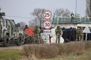 Στιγμιότυπο από άσκηση του ουκρανικού στρατού