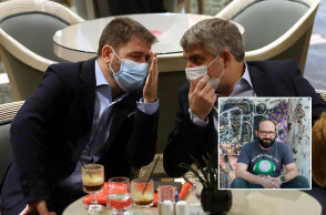 Νίκος Ανδρουλάκης και Οδυσσέας Κωνσταντινόπουλος, ένθετη Μάνος Βουλαρίνος