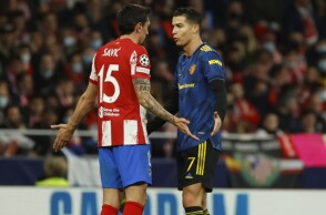 Στιγμιότυπο από την αναμέτρηση της Ατλέτικο Μαδρίτης με την Μάντσεστερ Γιουνάιτεντ