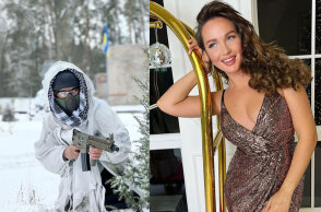 Η Αναστάσια Λένα, πρώην Μις Ουκρανία, πήρε το όπλο της μετά τη ρωσική εισβολή