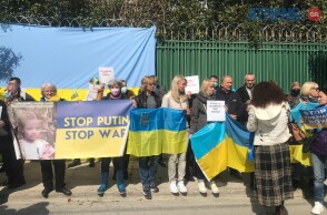 Πόλεμος Ουκρανία: Συγκέντρωση διαμαρτυρίας στην ρωσική πρεσβεία