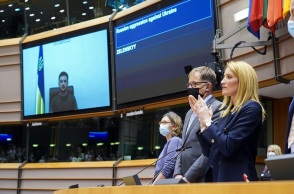 Το ΕΚ συζήτησε την εισβολή της Ρωσίας στην Ουκρανία με τον πρόεδρο Volodymyr Zelenskyy την Τρίτη