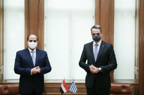 Κυριάκος Μητσοτάκης - Αλ Σίσι σε προηγούμενη συνάντησή τους στο Μέγαρο Μαξίμου