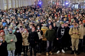 Διαδήλωση Ρώσων στην Αγία Πετρούπολη κατά του πολέμου στην Ουκρανία