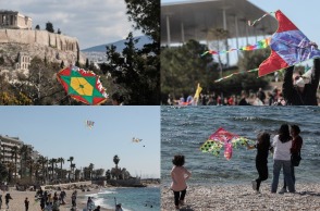 Καθαρά Δευτέρα 2022: Στιγμιότυπα από το πέταγμα του χαρταετού στην Αθήνα και σε παραλίες της Αττικής