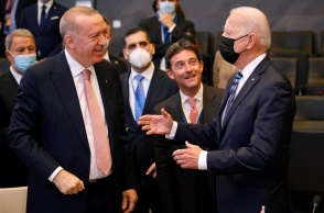 Ο πρόεδρος των ΗΠΑ, Τζο Μπάιντεν και ο Τούρκος πρόεδρος, Ρετζέπ Ταγίπ Ερντογάν