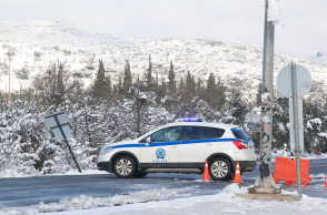 Κλειστός δρόμος λόγω χιονόπτωσης (Φωτογραφία Αρχείου)